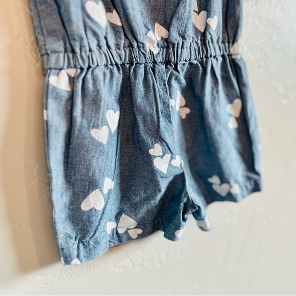 Carter's Baby Girl Romper Denim Jumpsuit Ruffle Sleeve SZ 18 months NWT! - Picture 5 of 9